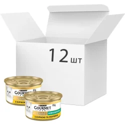 Консерва для котів Gold ніжні биточки з куркою і морквою 12 шт. 85 г