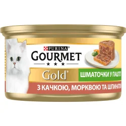 Корм Purina Gold кусочки у паштет з качкою морквою і шпинатом по-французьки 85 г 11217699