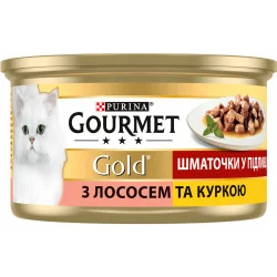 Корм Purina Gold кусочки з куркою і лососем 85 г 12109424