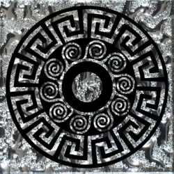 Декор Grand Kerama Тако стекло Греция платина рифленое 962 6,6x6,6
