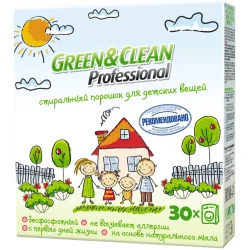 Стиральный порошок для белых вещей, для цветных вещей Green Clean для детских вещей 3000 г (4823069701598)