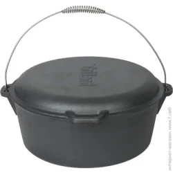Котелок Grilland Казан 315 мм 135 мм 8 л чугунный з кришкой-сковородой, UHR-250304