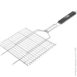 Решітка для гриля Grilland Решітка-гриль для стейків / овочів хромована 71х35х25 см BQ2101