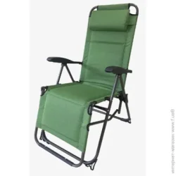 Grilland Шезлонг раскладной Compass SX-3219-1 зеленый для домадля отдыхадля улицыдля рыбалкидля дачи 64x93 см