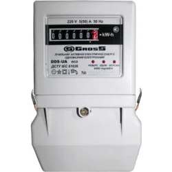 Счетчик электроэнергии Счетчик электроэнергии Gross DDS-UA eco 1.05 50A однофазный