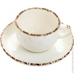 Чашка Gural Porselen Чашка для кофе с блюдцем 90 мл Enternasyonal - фарфор