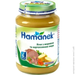 Пюре Hamanek Ягненок-морковь-картофель 190 г (8595139795467)