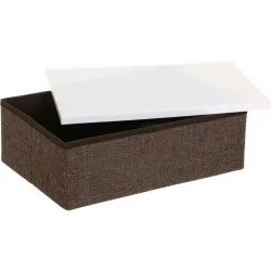 Коробка Handy Home Короб коричневый складной с пластиковой крышкой EH-01S 33x23x11см, Коричневый (EH-01S)
