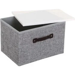 Коробка Handy Home Короб серый складной с пластиковой крышкой EH-02L 33x23x22см, Серый (EH-02L)