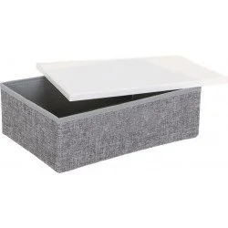 Коробка Handy Home Короб серый складной с пластиковой крышкой EH-02S 33x23x11см, Серый (EH-02S)