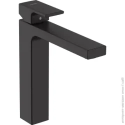 Смеситель для умывальника Hansgrohe Vernis Shape 190 Black Matt высокий с донным клапаном (71562670)