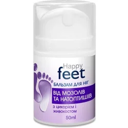 Крем Happy Feet Бальзам для ног От мозолей и натоптышей с цикорием и живокостом 50 мл