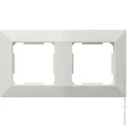 Hausmark Рамка двухместная Alta универсальная белый SNG-FRP.SQ20G2-WH