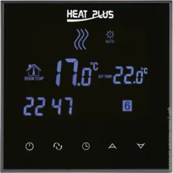 Heat Plus Терморегулятор BHT-800 GBS2 черный (BHT800B)
