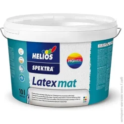 Helios Краска интерьерная водоэмульсионная LATEX МАТТ база В1 мат белый 10л