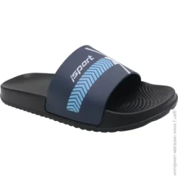 Hello World Шлепанцы для мальчиков р.37 голубовато-черный (ls-0228)