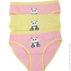 Трусы Hello World Набор трусов для девочек р.98-104 горчичный/розовый C1-D1