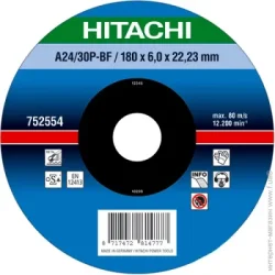 Круг зачисний Hitachi Коло зачистной по металу 180x6,0x22,2 мм 752554