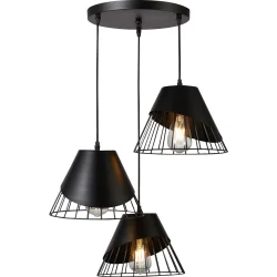 Hopfen Светильник подвесной Loft Kunst 3x40 Вт Е27 черный