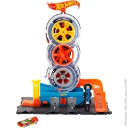 Трек Hot Wheels Игровой набор Приключения и трюки в шиномонтаже HDP02