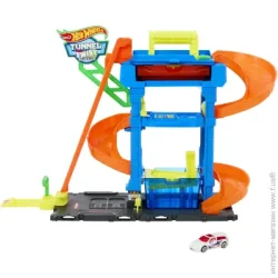 Трек Hot Wheels Игровой набор Автомойка: Невероятные виражи HTN80