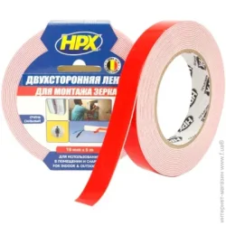 Клейкая лента HPX Монтажная двусторонняя лента для монтажа зеркал 19 мм x 5 м DS1905