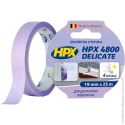 Стрічка малярна HPX 4800 для делікатних поверхонь 19 мм x 25 м SR1925