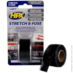 HPX Герметизирующая клейкая лента самовулканизирующаяся Stretch&Fuse 25 мм х 3 м черная SZ2503