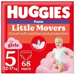 Одноразові Підгузки-трусики Huggies Pants Розмір 5 для дівчаток, (12-17 кг), 68 шт (5029053564111)