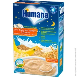 Каша Humana Молочна Цільнозернова з Бананом  Солодкі сни  200 г з 6 місяців (4031244775597)