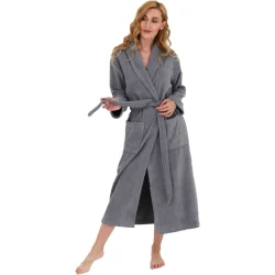 Ideal Textile Халат махровый Ideal р. M серый
