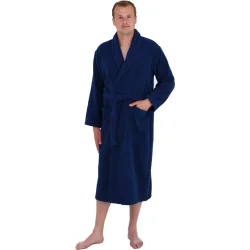 Ideal Textile Халат махровий Ideal нар. XL темно-синій