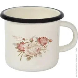 Кружка Idilia Кружка эмалированная 0,5 л Роза - эмалированная сталь