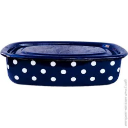 Контейнер Idilia Емкость для еды с крышкой эмалированная 1,5 л 2508/4споль