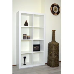 Inteo Стеллаж двухсторонний Кубус Микс 2х4 792x792x1500 белый