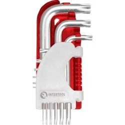 Набор ключей Intertool Набор укороченных звездообразных ключей Torx Т10-Т50, 9шт. (HT-1821)