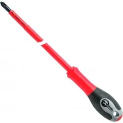 Intertool Отвертка диэлектрическая PH1х80мм (VT-3211)
