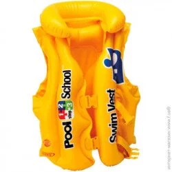 Детский надувной жилет Intex Pool School от 3+ 50 х 47 см желтый (DM-58660)