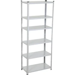 Kievmodern Стелаж металевий Аполло 1800x800x400 мм сірий метал полиці 6 шт. фарба