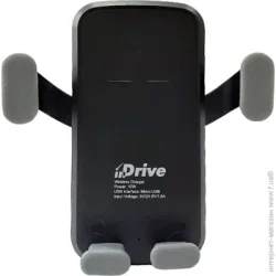 Автодержатель King Company Держатель для мобильного телефона inDrive IDH-101 с зарядным устройством (9263) черный