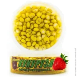 Набір King Fish Кукурудза ферментована 150 мл полуниця наживка жовта