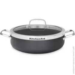 Сковорода сотейник Kitchenaid Сотейник с двумя ручками и крышкой Aluline 28 см 4,2 л