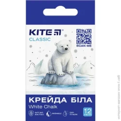 Kite Крейда біла кругла 12 шт. Classic K-079-12