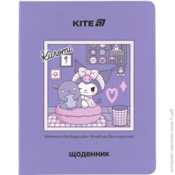 Школьный дневник Дневник школьный KITE PU Kuromi мягкая обложка (HK25-283)