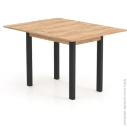 Стол для дома Knap Knap Стол раскладной Обеденный Gustus 900(1200)x600x750мм дуб крафт золотой/черный