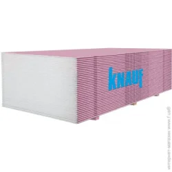 Knauf Гипсокартон огнеупорный 2500x1200х12,5 мм 3 кв. м