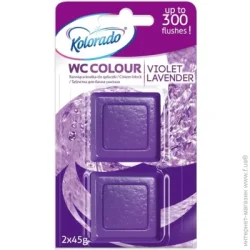 Средство для туалетного бачка Kolorado Таблетка для сливного бачка Violet Lavander 2х45 г