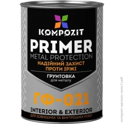 Емаль Kompozit Грунтовка ГФ-021 світло-сірий мат 12кг