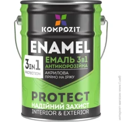 Kompozit Емаль антикорозійна 3 в 1 шовковистий сірий мат 10кг