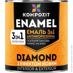 Kompozit Емаль антикорозійна 3 в 1 DIAMOND графіт металевий 2,5л